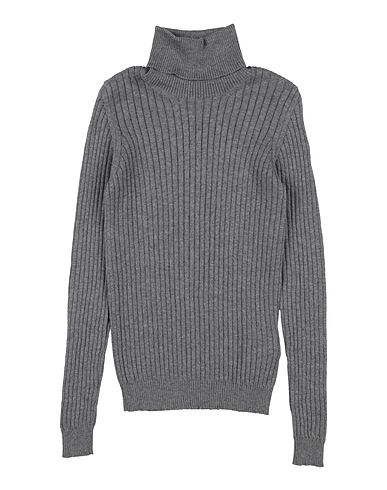 DAL LAGO Polo neck Grey 85% Cotton, 15% Cashmere