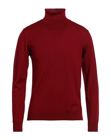 DANIELE FIESOLI Polo neck Brick red 100% Merino Wool