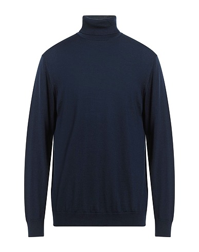 DANIELE FIESOLI Polo neck Midnight blue 100% Merino Wool