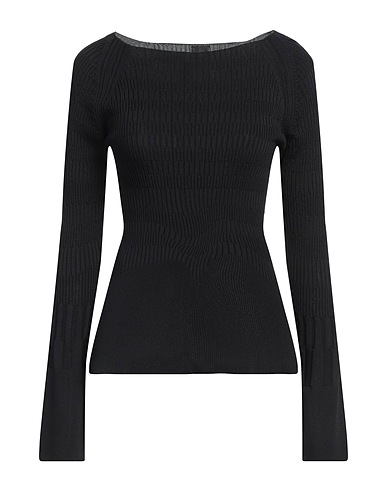 PINKO Sweater Black 65% Viscose, 35% Polyamide, Metallic fiber