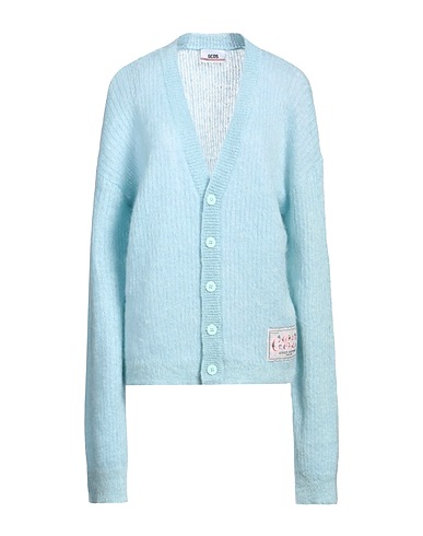 GCDS Cardigan Sky blue 67% Mohair wool, 28% Polyamide, 3% Wool, 2% Other Fibres