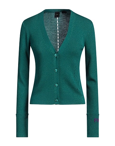PINKO Cardigan Green 85% Wool, 15% Metallic fiber