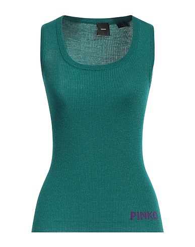 PINKO Maglia Gilet Verde 85% Lana, 15% Fibra di metallo