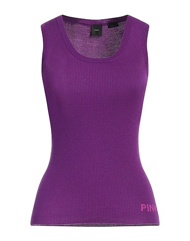 PINKO Maglia Gilet Viola 85% Lana, 15% Fibra di metallo