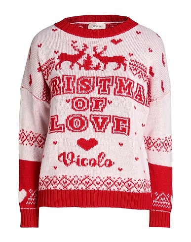 VICOLO Jumper Red 50% Wool, 50% Acrylic