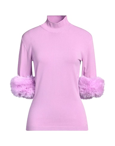 SIMONA CORSELLINI Polo neck Lilac 70% Viscose, 30% Polyester, Nylon