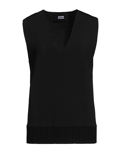 ALPHA STUDIO Jumper Black 65% Viscose, 35% Nylon