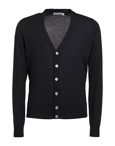 FILIPPO DE LAURENTIIS Cardigan Black 100% Super 120s Wool