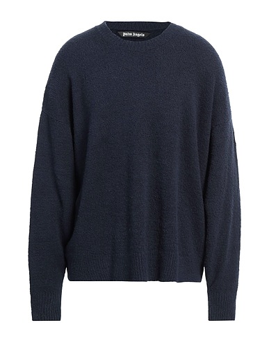 PALM ANGELS Sweater Navy 80% Cotton, 16% Polyamide, 4% Elastane, Polyester
