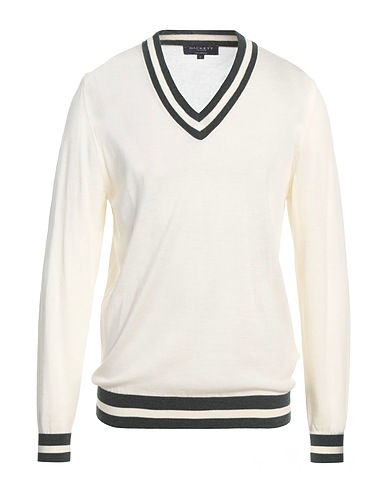 HACKETT Jumper Cream 100% Merino Wool