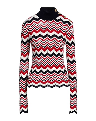 BALMAIN Turtleneck ROSSO 83% Merino Wool, 17% Polyamide