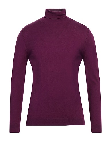 AT.P.CO Turtleneck Purple 94% Cotton, 3% Wool, 3% Cashmere