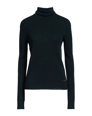 BALMAIN Polo neck Dark green 100% Merino Wool