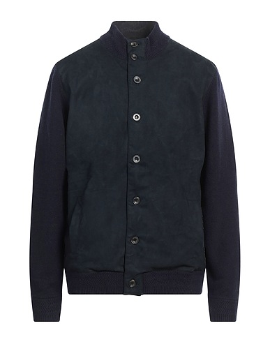 HACKETT Cardigan Midnight blue 100% Merino Wool, Nylon, Polyurethane