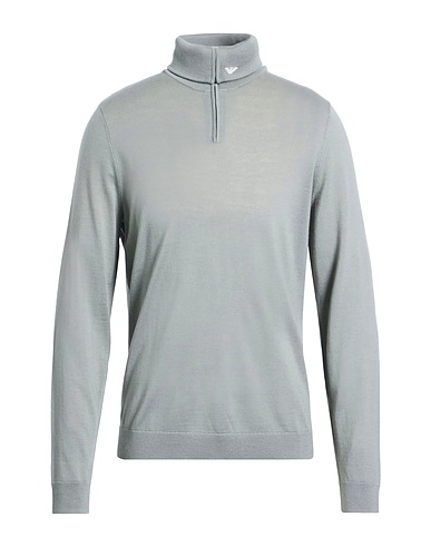 EMPORIO ARMANI Maglia con zip Verde salvia 100% Lana Vergine