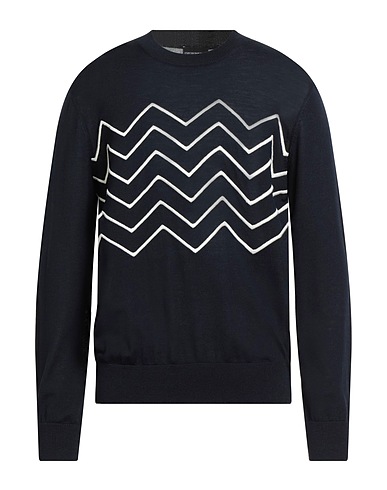 EMPORIO ARMANI Pullover Blu notte 100% Lana Vergine