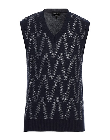 GIORGIO ARMANI Sleeveless sweater Midnight blue 80% Virgin Wool, 20% Cashmere, Wool
