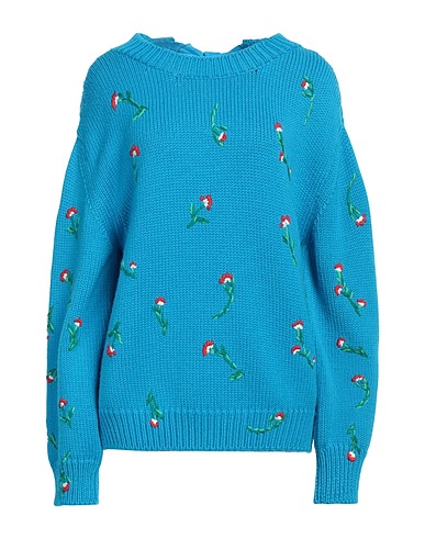 JONATHAN COHEN Pullover Azzurro 100% Lana Vergine, Viscosa, Poliammide