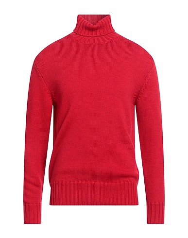 PIACENZA CASHMERE 1733 Turtleneck Red 100% Virgin Wool