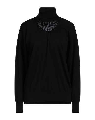 DRIES VAN NOTEN タートルネック ブラック ウール 98% / コットン 2%