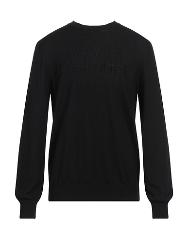 ARMANI EXCHANGE Jumper Black 50% Acrylic, 50% Virgin Wool, Polyamide, Elastane