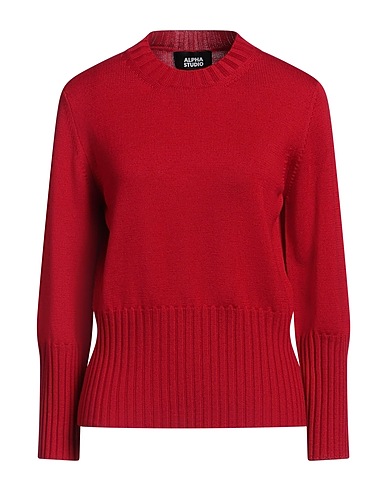 ALPHA STUDIO Sweater Red 100% Merino Wool