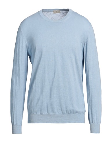 ALTEA Sweater Light blue 55% Linen, 45% Cotton