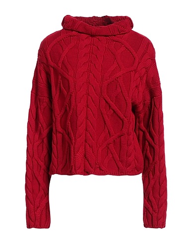 ALPHA STUDIO Polo neck Red 100% Merino Wool