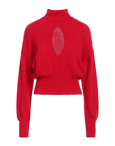 ELISABETTA FRANCHI Polo neck Red 55% Wool, 45% Cashmere