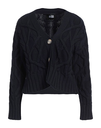 ALPHA STUDIO Cardigan Midnight blue 100% Merino Wool