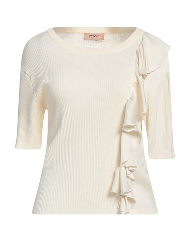 TWINSET Jumper Ivory 65% Viscose, 35% Polyamide, Polyester