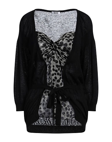 MOSCHINO CHEAP AND CHIC Cardigan Black 52% Polyamide, 39% Alpaca wool, 9% Virgin Wool, Silk