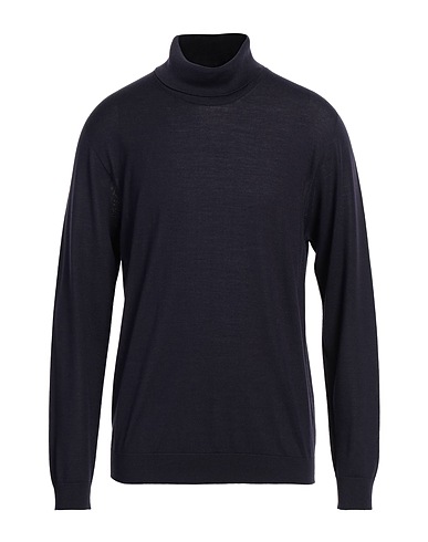 AROVESCIO Sweater with zip Midnight blue 75% Merino Wool, 25% Silk