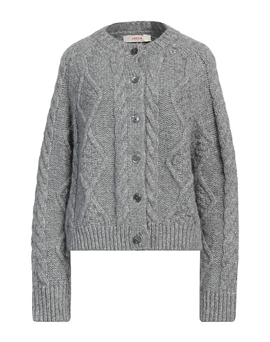 JUCCA Cardigan Grigio 48% Lana di alpaca, 23% Poliestere, 21% Poliammide, 8% Lana