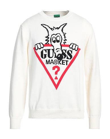 GUESS ORIGINALS x MARKET Pullover Bianco 100% Cotone