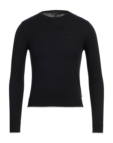 ARMANI EXCHANGE Pullover Nero 95% Cotone, 5% Cachemire, Poliammide, Elastan