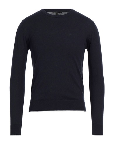 ARMANI EXCHANGE Pullover Blu notte 95% Cotone, 5% Cachemire, Poliammide, Elastan
