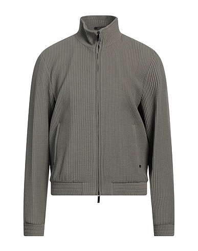 EMPORIO ARMANI Jacket Military green 85% Virgin Wool, 13% Polyamide, 2% Elastane