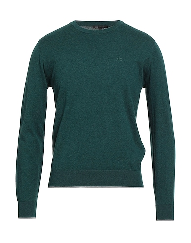 ARMANI EXCHANGE Jumper Deep teal 95% Cotton, 5% Cashmere, Polyamide, Elastane