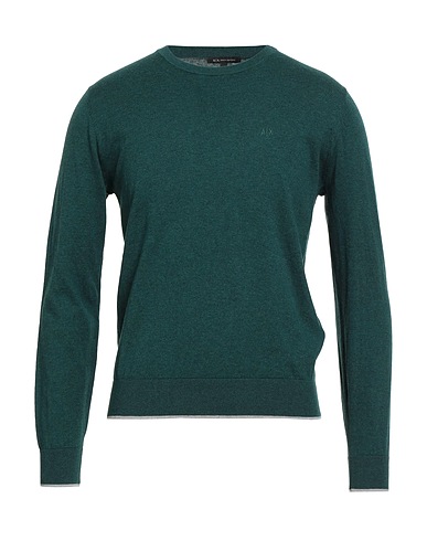 ARMANI EXCHANGE Jumper VERDE PETROLIO 95% Cotton, 5% Cashmere, Polyamide, Elastane