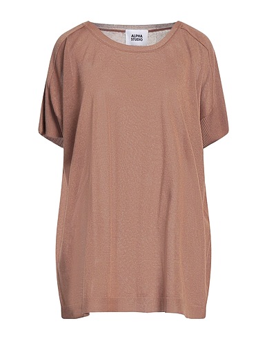 ALPHA STUDIO Sweater Light brown 83% Viscose, 17% Polyester