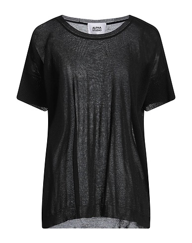 ALPHA STUDIO Sweater Black 83% Viscose, 17% Polyester