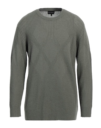 EMPORIO ARMANI Jumper Military green 70% Virgin Wool, 30% Cashmere, Polyester, Elastane