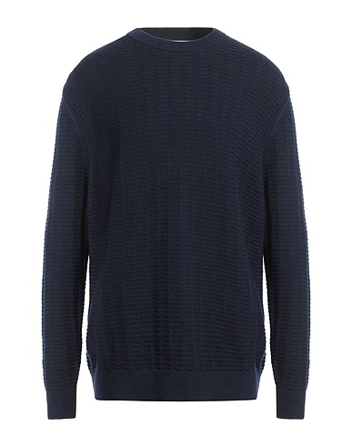 TED BAKER Pullover Bleu marine 60% Coton, 30% Polyamide, 10% Laine