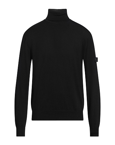 PEUTEREY Polo neck Black 85% Cotton, 15% Wool