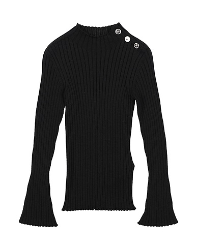 VERSACE YOUNG Polo neck Black 100% Virgin Wool