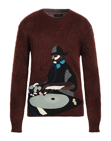 AMIRI Sweater Dark brown 35% Mohair wool, 35% Baby alpaca wool, 30% Polyamide