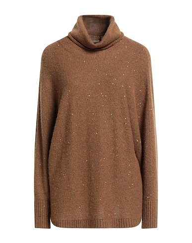 FABIANA FILIPPI Turtleneck Camel 48% Merino Wool, 20% Silk, 17% Cashmere, 11% Alpaca wool, 4% Polyester