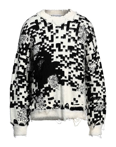 JW ANDERSON Sweater White 42% Acrylic, 37% Wool, 10% Nylon, 6% Viscose, 5% Synthetic fibers