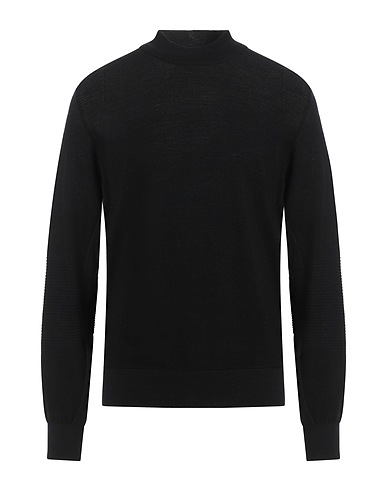 PARAJUMPERS Rollkragenpullover Schwarz 100% Merinowolle